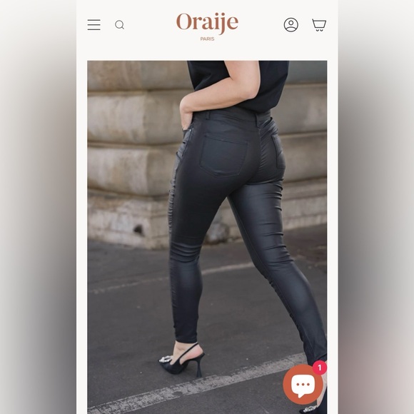 Oraije Paris High Waist Skinny Pants - Black Size 4 Women’s - Picture 3 of 11